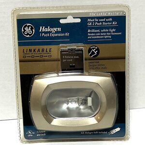 GE Linkable Halogen Puck Light Expansion Kit in GOLD (NEW & SEALED)